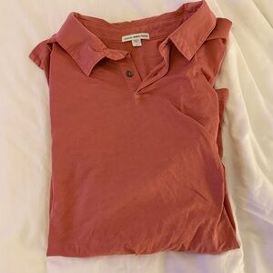 James Perse Mens Polo Shirt Nantucket Red